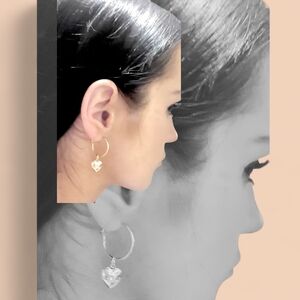 Elegant Gold Heart Hoop Earrings